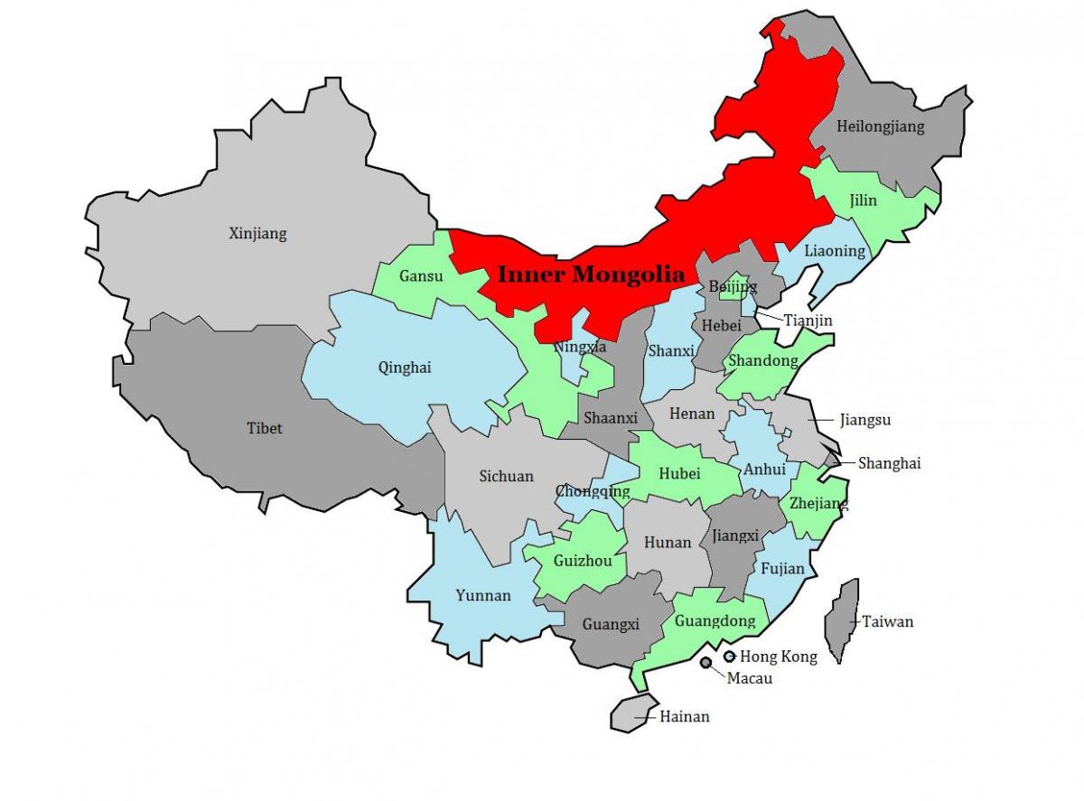 מפה של מונגוליה באזור