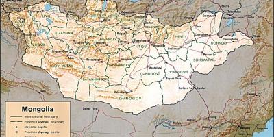 מונגוליה מפה גיאוגרפי