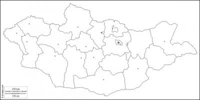 ריק מפה של מונגוליה