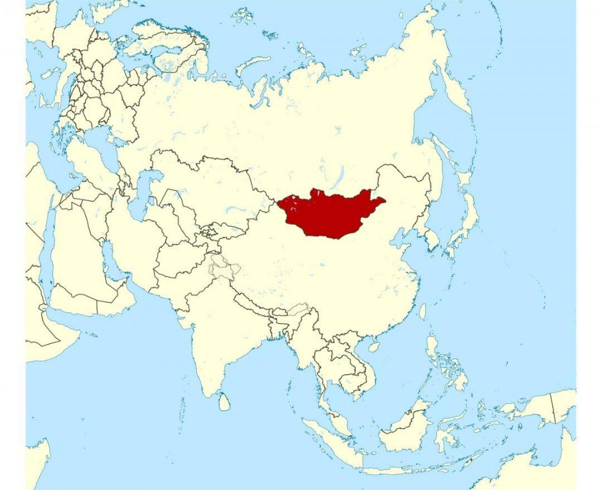המיקום של מונגוליה ב מפת העולם