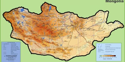מונגוליה מפת מיקום